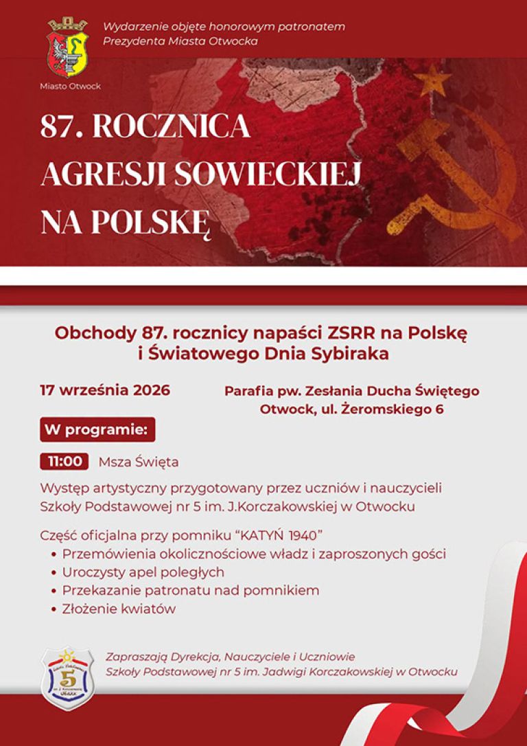Zapraszamy na uroczystości patriotyczne